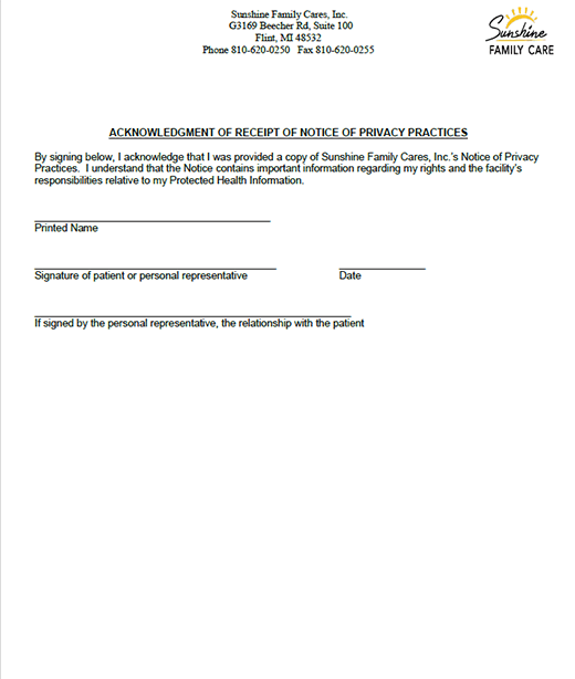 HIPAA Release Form Image